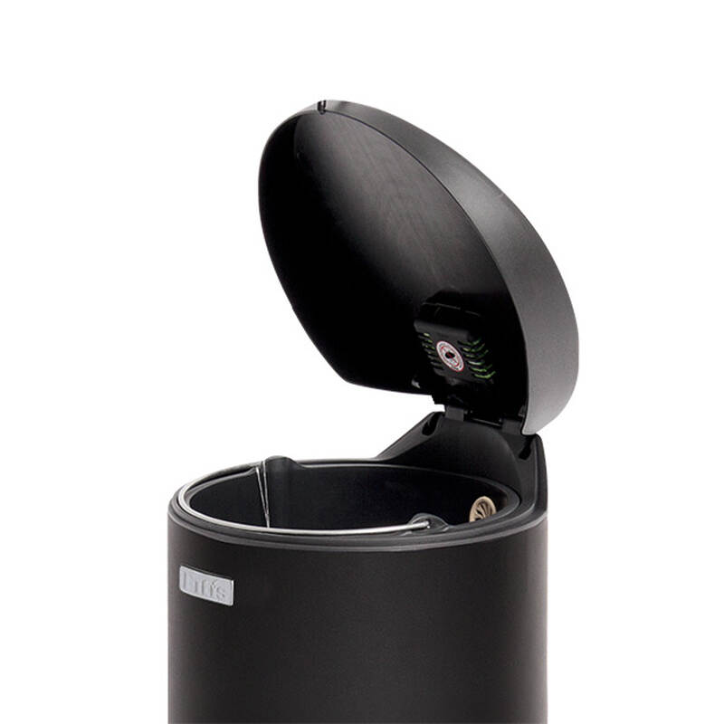 Th&ugrave;ng R&aacute;c inox Fitis Premium 12L - Tr&ograve;n đạp thấp - 3 M&agrave;u (Inox mờ, Trắng, Đen) - RPS1-901, RPS1-904, RPS1-903 image number null